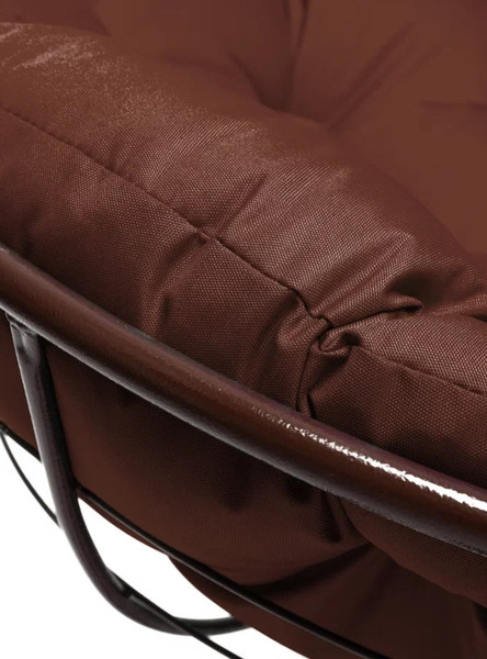 Изображение товара Кресло садовое M-Group Папасан пружинка мини / 12080205 (коричневый/коричневая подушка)