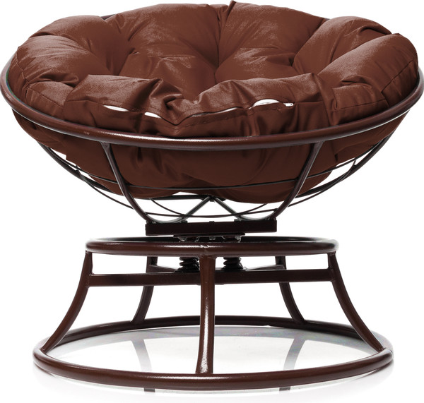 Изображение товара Кресло садовое M-Group Папасан пружинка мини / 12080205 (коричневый/коричневая подушка)