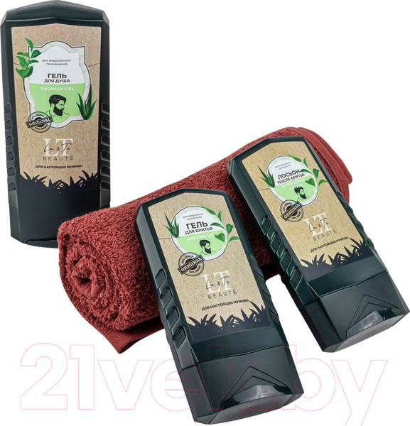 Изображение товара Набор косметики для бритья La and Te beaute Гель для душа+Гель для бритья+Лосьон после бритья+Полотенце LTME