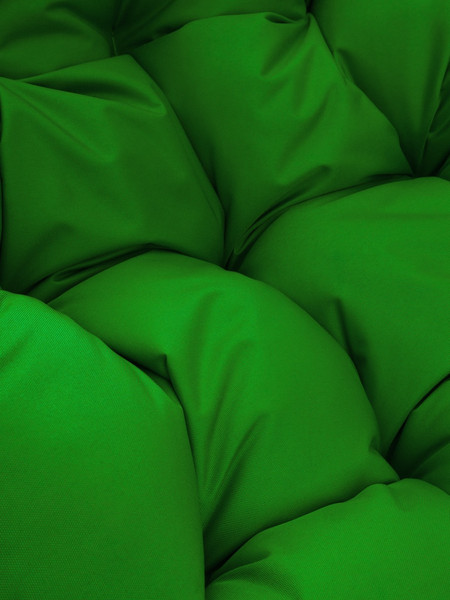 Изображение товара Кресло садовое M-Group Папасан пружинка мини / 12090104 (белый ротанг/зеленая подушка)