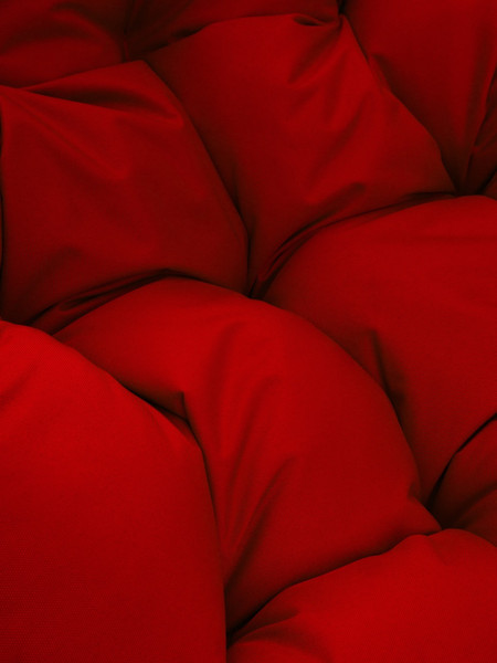 Изображение товара Кресло садовое M-Group Папасан пружинка мини / 12090106 (белый ротанг/красная подушка)