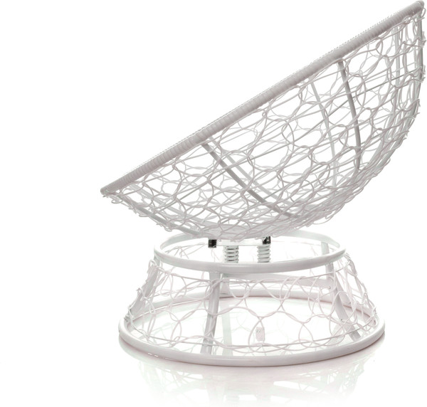 Изображение товара Кресло садовое M-Group Папасан пружинка мини / 12090106 (белый ротанг/красная подушка)