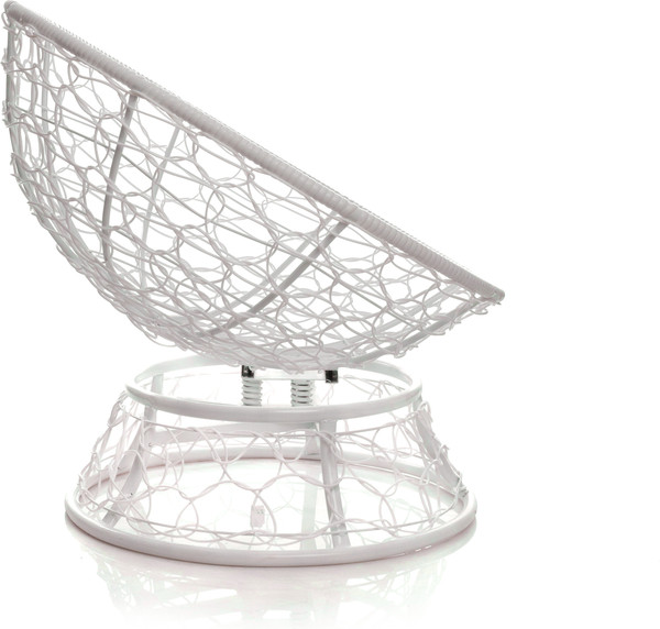 Изображение товара Кресло садовое M-Group Папасан пружинка мини / 12090106 (белый ротанг/красная подушка)