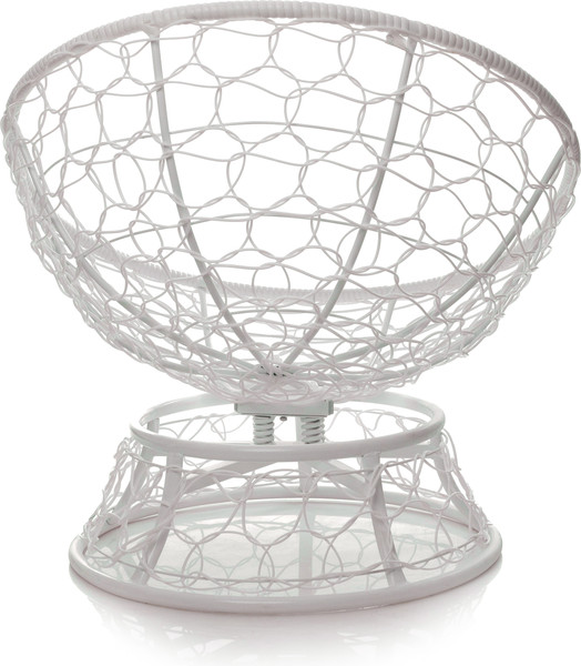 Изображение товара Кресло садовое M-Group Папасан пружинка мини / 12090106 (белый ротанг/красная подушка)