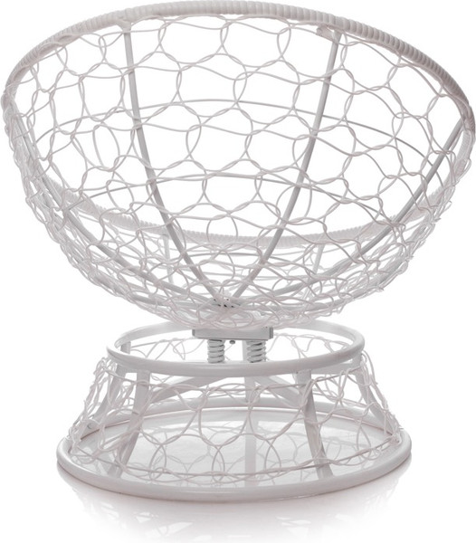 Изображение товара Кресло садовое M-Group Папасан пружинка мини / 12090109 (белый ротанг/серая подушка)