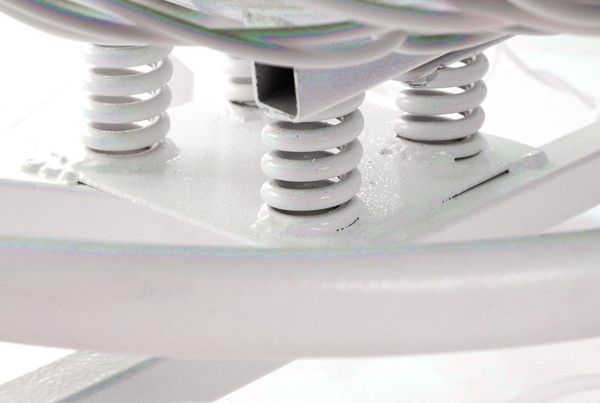 Изображение товара Кресло садовое M-Group Папасан пружинка мини / 12090109 (белый ротанг/серая подушка)