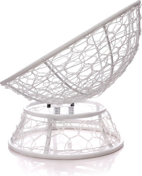 Изображение товара Кресло садовое M-Group Папасан пружинка мини / 12090110 (белый ротанг/синяя подушка)