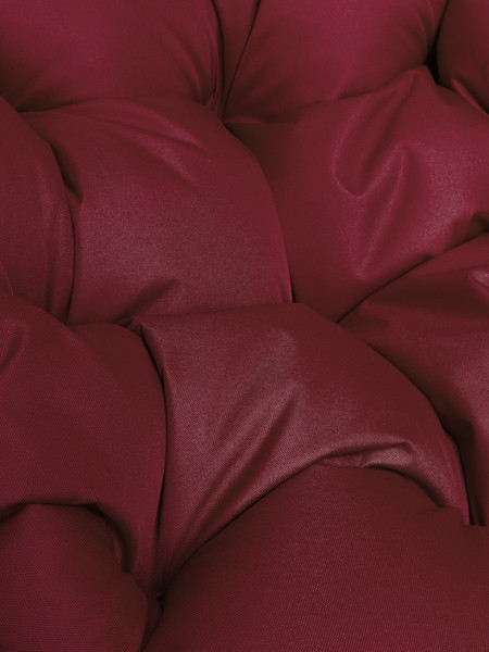 Изображение товара Кресло садовое M-Group Папасан пружинка мини / 12090202 (коричневый ротанг/бордовая подушка)