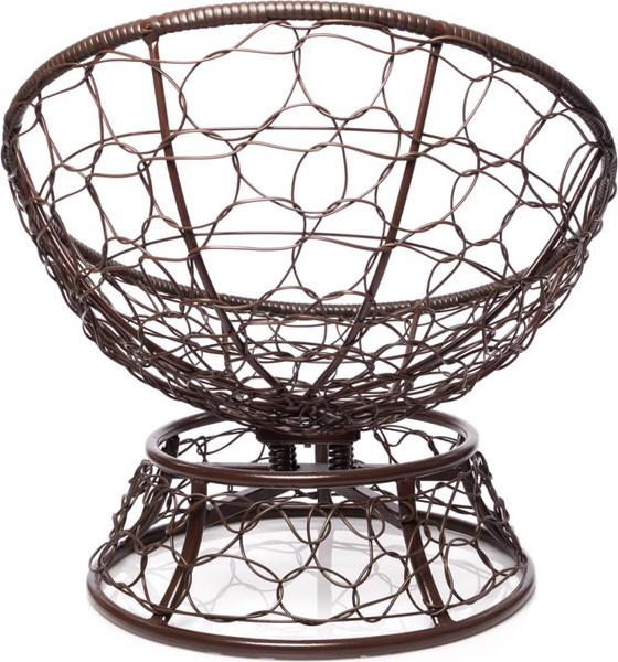 Изображение товара Кресло садовое M-Group Папасан пружинка мини / 12090202 (коричневый ротанг/бордовая подушка)