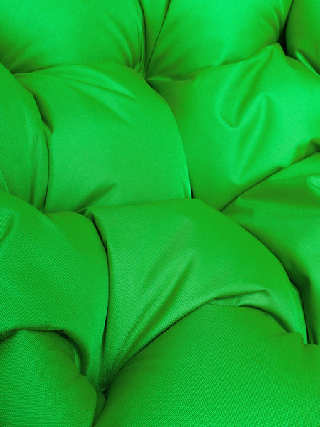 Изображение товара Кресло садовое M-Group Папасан пружинка мини / 12090204 (коричневый ротанг/зеленая подушка)