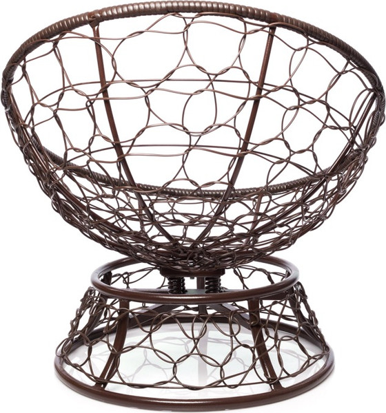 Изображение товара Кресло садовое M-Group Папасан пружинка мини / 12090204 (коричневый ротанг/зеленая подушка)