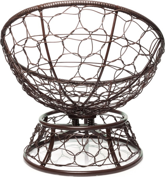 Изображение товара Кресло садовое M-Group Папасан пружинка мини / 12090206 (коричневый ротанг/красная подушка)