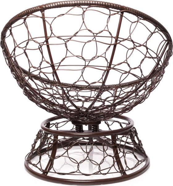 Изображение товара Кресло садовое M-Group Папасан пружинка мини / 12090208 (коричневый ротанг/розовая подушка)