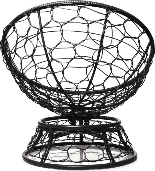 Изображение товара Кресло садовое M-Group Папасан пружинка мини / 12090401 (черный ротанг/бежевая подушка)