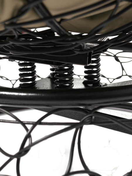 Изображение товара Кресло садовое M-Group Папасан пружинка мини / 12090401 (черный ротанг/бежевая подушка)