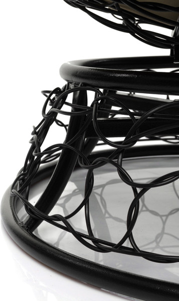 Изображение товара Кресло садовое M-Group Папасан пружинка мини / 12090401 (черный ротанг/бежевая подушка)