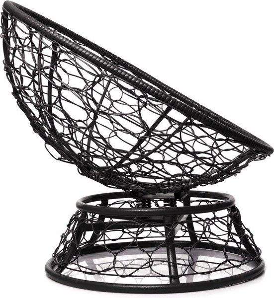 Изображение товара Кресло садовое M-Group Папасан пружинка мини / 12090402 (черный ротанг/бордовая подушка)