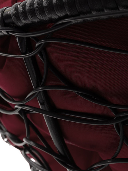 Изображение товара Кресло садовое M-Group Папасан пружинка мини / 12090402 (черный ротанг/бордовая подушка)