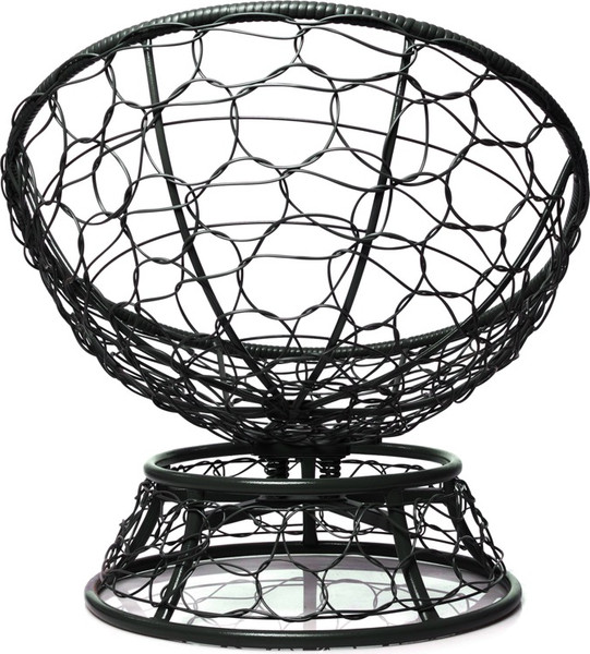 Изображение товара Кресло садовое M-Group Папасан пружинка мини / 12090404 (черный ротанг/зеленая подушка)