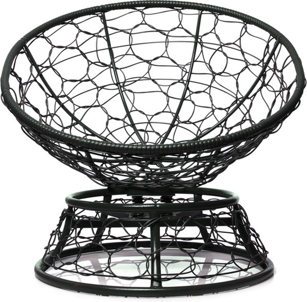 Изображение товара Кресло садовое M-Group Папасан пружинка мини / 12090404 (черный ротанг/зеленая подушка)