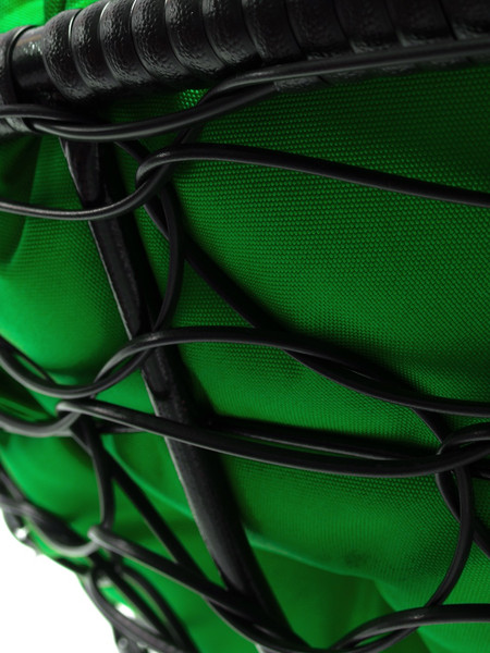 Изображение товара Кресло садовое M-Group Папасан пружинка мини / 12090404 (черный ротанг/зеленая подушка)