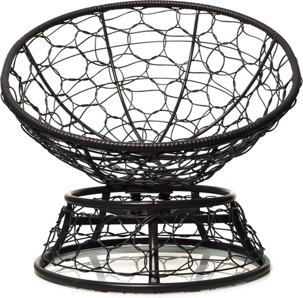 Изображение товара Кресло садовое M-Group Папасан пружинка мини / 12090406 (черный ротанг/красная подушка)