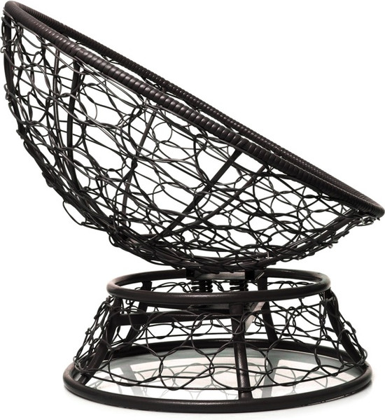 Изображение товара Кресло садовое M-Group Папасан пружинка мини / 12090406 (черный ротанг/красная подушка)