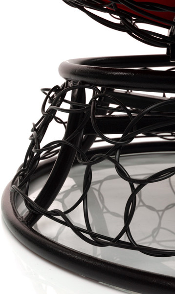 Изображение товара Кресло садовое M-Group Папасан пружинка мини / 12090406 (черный ротанг/красная подушка)