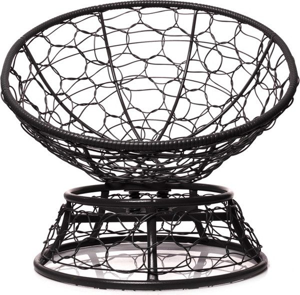 Изображение товара Кресло садовое M-Group Папасан пружинка мини / 12090408 (черный ротанг/розовая подушка)