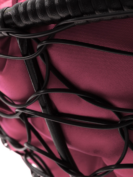 Изображение товара Кресло садовое M-Group Папасан пружинка мини / 12090408 (черный ротанг/розовая подушка)