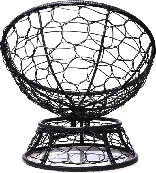 Изображение товара Кресло садовое M-Group Папасан пружинка мини / 12090410 (черный ротанг/синяя подушка)