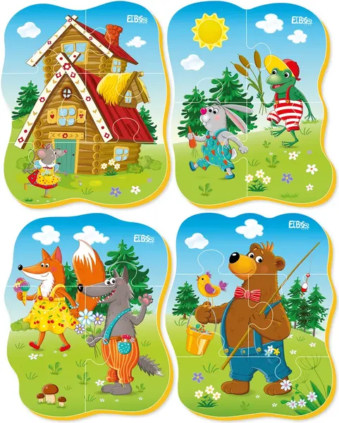 Изображение товара Развивающая игра El'Basco Toys Мягкий пазл. Теремок / ET02-020