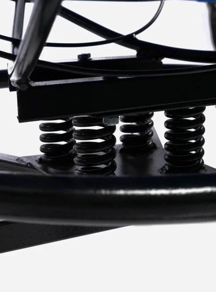 Изображение товара Кресло садовое M-Group Папасан пружинка мини / 12080410 (черный/синяя подушка)