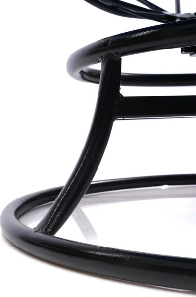 Изображение товара Кресло садовое M-Group Папасан пружинка мини / 12080410 (черный/синяя подушка)