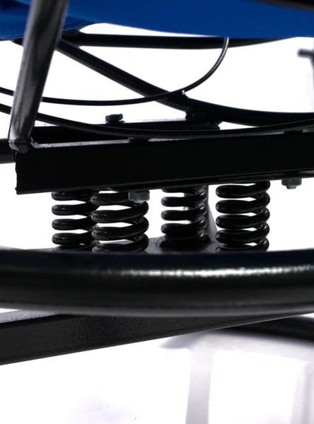 Изображение товара Кресло садовое M-Group Папасан пружинка мини / 12080410 (черный/синяя подушка)