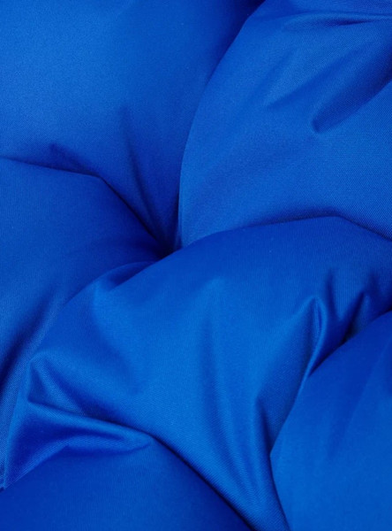 Изображение товара Кресло садовое M-Group Папасан пружинка мини / 12080410 (черный/синяя подушка)