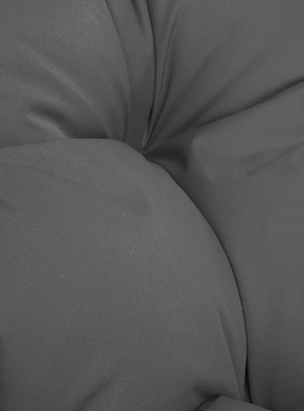 Изображение товара Кресло садовое M-Group Папасан пружинка мини / 12080409 (черный/серая подушка)