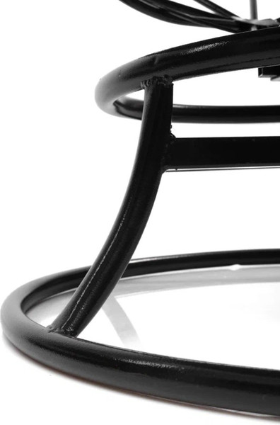 Изображение товара Кресло садовое M-Group Папасан пружинка мини / 12080409 (черный/серая подушка)