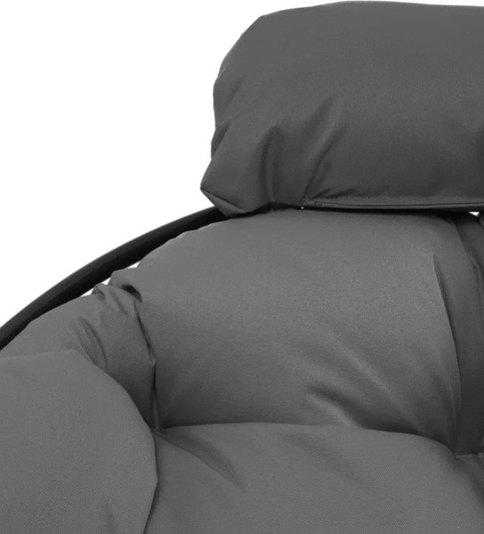 Изображение товара Кресло садовое M-Group Папасан пружинка мини / 12080409 (черный/серая подушка)