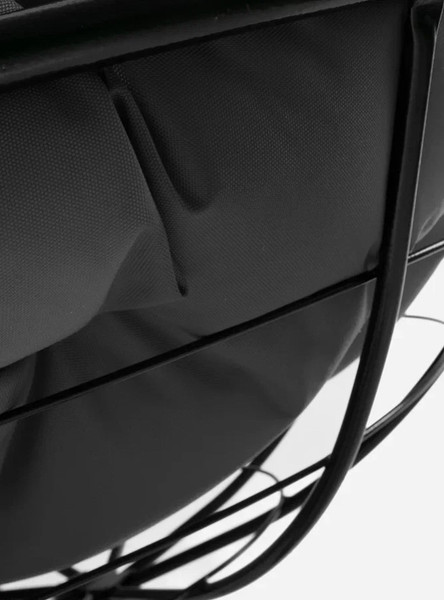 Изображение товара Кресло садовое M-Group Папасан пружинка мини / 12080409 (черный/серая подушка)