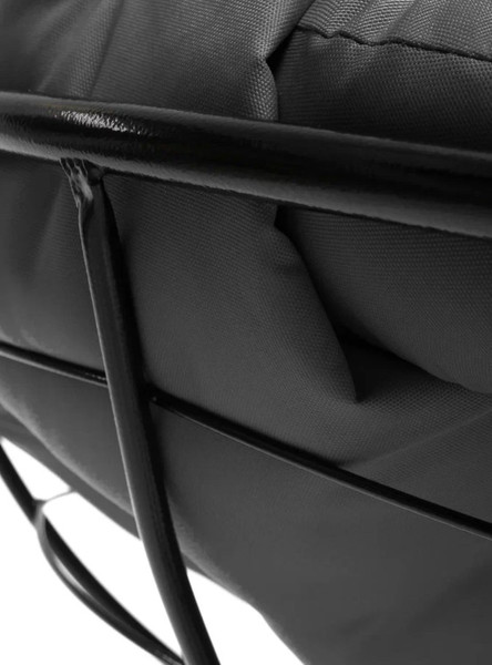 Изображение товара Кресло садовое M-Group Папасан пружинка мини / 12080409 (черный/серая подушка)