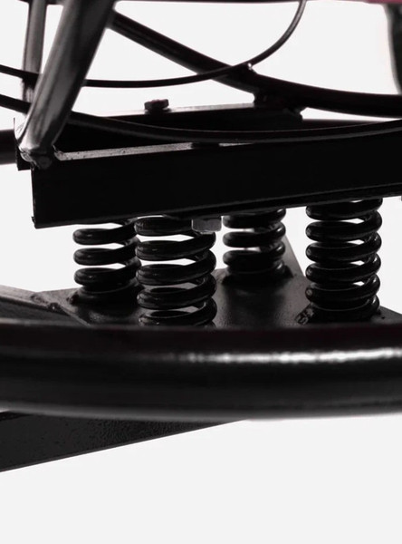 Изображение товара Кресло садовое M-Group Папасан пружинка мини / 12080408 (черный/розовая подушка)