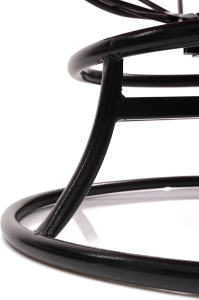 Изображение товара Кресло садовое M-Group Папасан пружинка мини / 12080408 (черный/розовая подушка)