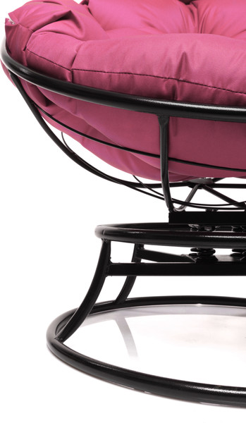 Изображение товара Кресло садовое M-Group Папасан пружинка мини / 12080408 (черный/розовая подушка)