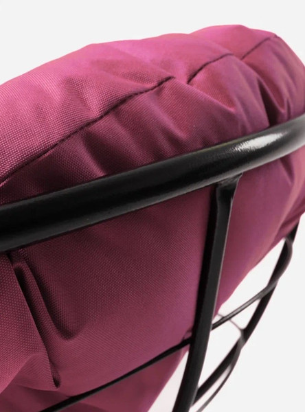 Изображение товара Кресло садовое M-Group Папасан пружинка мини / 12080408 (черный/розовая подушка)