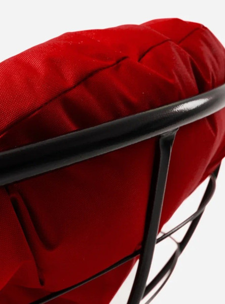 Изображение товара Кресло садовое M-Group Папасан пружинка мини / 12080406 (черный/красная подушка)