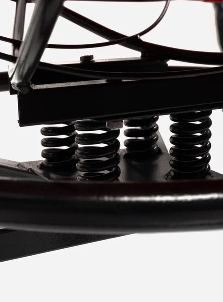 Изображение товара Кресло садовое M-Group Папасан пружинка мини / 12080406 (черный/красная подушка)