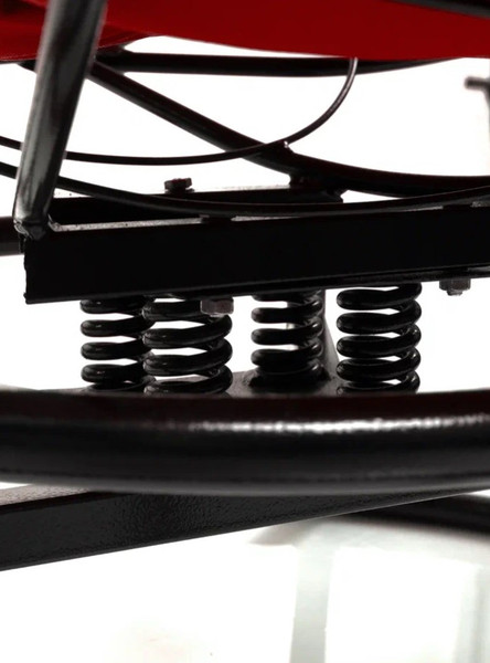 Изображение товара Кресло садовое M-Group Папасан пружинка мини / 12080406 (черный/красная подушка)