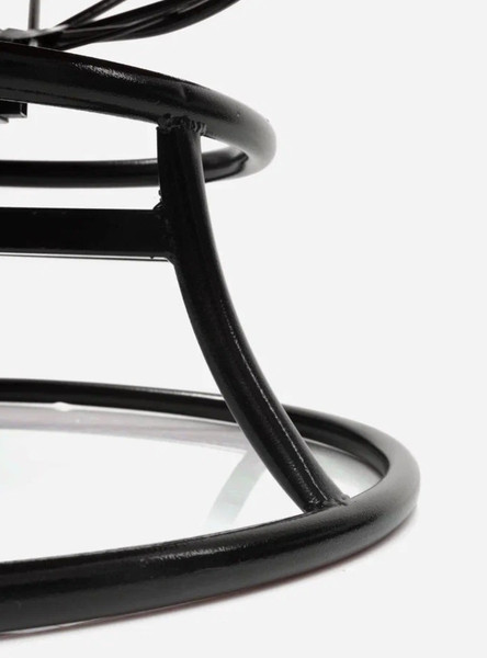 Изображение товара Кресло садовое M-Group Папасан пружинка мини / 12080405 (черный/коричневая подушка)