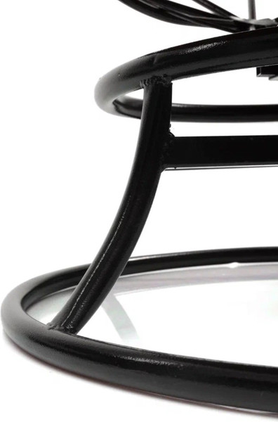 Изображение товара Кресло садовое M-Group Папасан пружинка мини / 12080405 (черный/коричневая подушка)